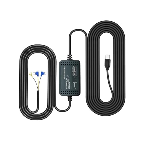 SIGRILL Dashcam Auto Hardwire Kit, Typ-C Hard Wire Kit für Dash Camera, wandelt 12V-24V in 5V/3A um, was für 24-Stunden-Parküberwachung und Zeitrafferfunktion geeignet ist (Modell B-T26/BT52 von SIGRILL