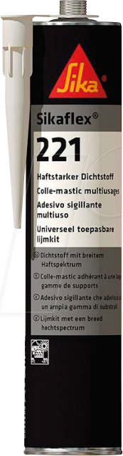 SIKA FLEX 221 SW - Dichtstoff Sikaflex-221, schwarz, Kartusche, 300 ml von SIKA