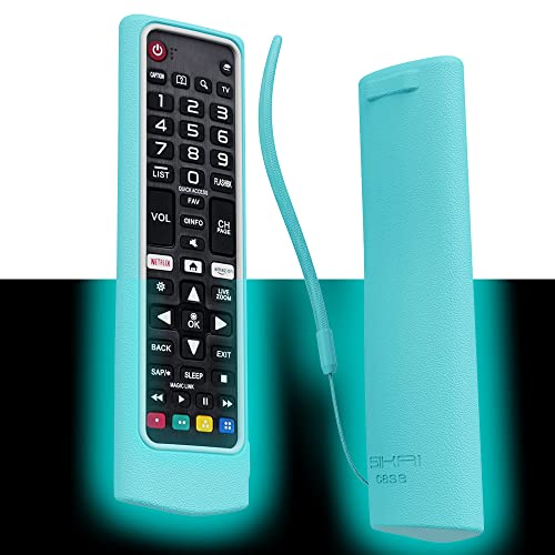 SIKAI CASE - Protective Case Compatible with LG Remote AKB73715601 / AKB75095308 / AKB74915324 / AKB75095307, Shockproof Anti-Scratch Shell Cover, Fit Like a Glove, Silicone Adapter (Blau und weiß) von SIKAI CASE