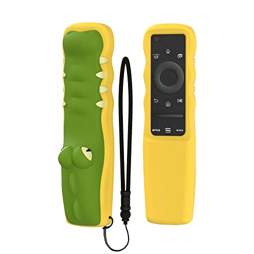 Schutzhülle kompatibel mit Samsung Fernbedienung SolarCell Smart Voice Remote 2021 Abdeckung BN59-01357A BN59-01358 RMCSPA1EP1 Neo QLED UHD Fernbedienung (Krokodi) von SIKAI CASE