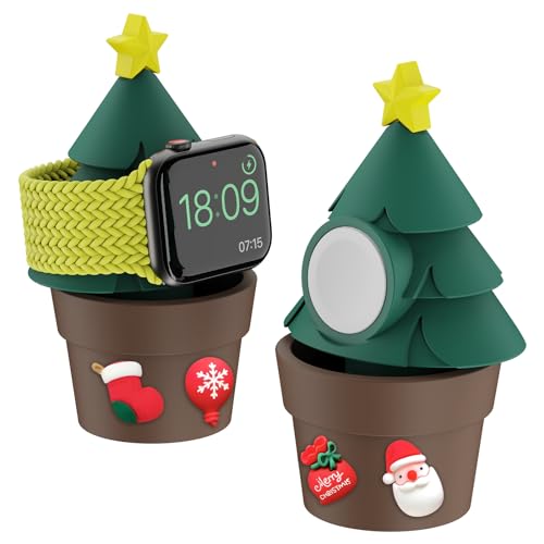 Sikai Ständer Entwickelt für Apple Watch Ladestation,DIY Ständer Kompatibel mit Apple Watch Ultra2/Ultra/9/8/Se2/7/6/Se/5/4/3/2/1,für 49mm/45mm/44mm/42mm/41mm/40mm/38mm (Weihnachtsbaum) von Sikai