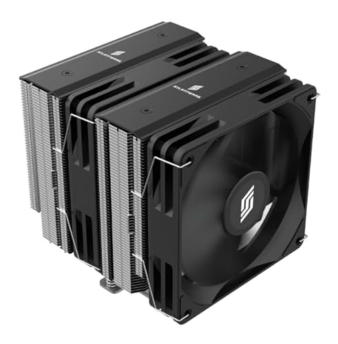 Silentware Titan Performance CPU-Luftkühler, Dual-Tower, 6 Kupfer-Heatpipes, 2x 120mm PWM Lüfter mit Hydro-Lager, TDP bis 265W, Kompatibel mit Intel LGA 115X/1200/1700/1851 und AMD AM4/AM5 von SILENTWARE