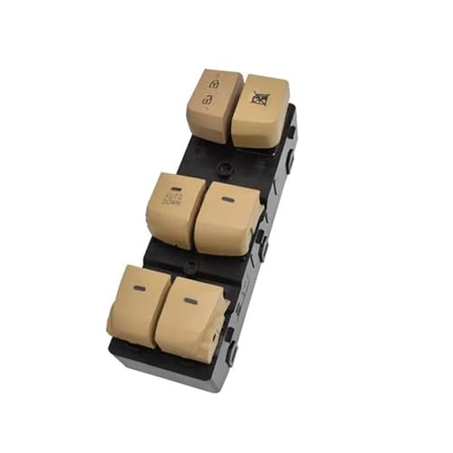 Fensterheberschalter Für Hyundai Für Elantra 2012-2016 93570-4V000 Auto Power Fenster Control Schalter Fensterheber Schalter Taste Kompatibel Fensterheber Schalter(Beige AUTODOWN) von SILHUP