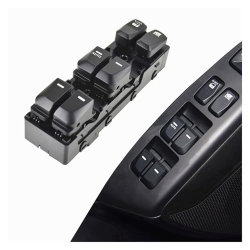 Fensterheberschalter Für Hyundai Für IX35 2010-2015 Glas Lift Control Schalter 93570-2S150 Vorne Links Seite Fenster Haupt Schalter Taste Fensterheber Schalter(AUTO) von SILHUP