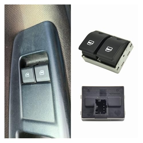 Fensterheberschalter Für Seat Für Ibiza Für Cordoba 2002-2009 9N 01-09 OEM: 6Q0959858 Autoglasheber Elektrischer Schalterknopf Fensterheber Schalter(Black bottom) von SILHUP