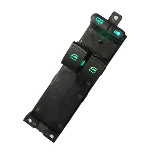Fensterheberschalter Für Skoda Für Fabia Für Octavia Für Vw Für Golf MK4 Doppeltür 1J3 959 857A Neueste Power Fenster Schalter Fit Fensterheber Schalter(Green) von SILHUP
