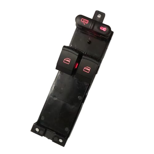 Fensterheberschalter Für Skoda Für Fabia Für Octavia Für Vw Für Golf MK4 Doppeltür 1J3 959 857A Neueste Power Fenster Schalter Fit Fensterheber Schalter(Red) von SILHUP