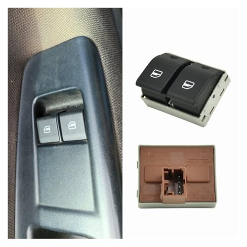 Fensterheberschalter Für VW Für Polo 9N 2002-2009 Neue Elektrische Fensterheber Master Switch Fahrerseite 6Q0959858 6Q0959858A Fensterheber Schalter(Brown Base) von SILHUP