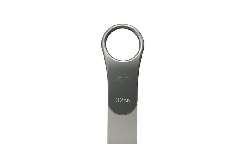 SILICON POWER USB-Stick 32GB Silicon Power C80 3.0 Silver Type C-Ready USB-Stick von SILICON POWER