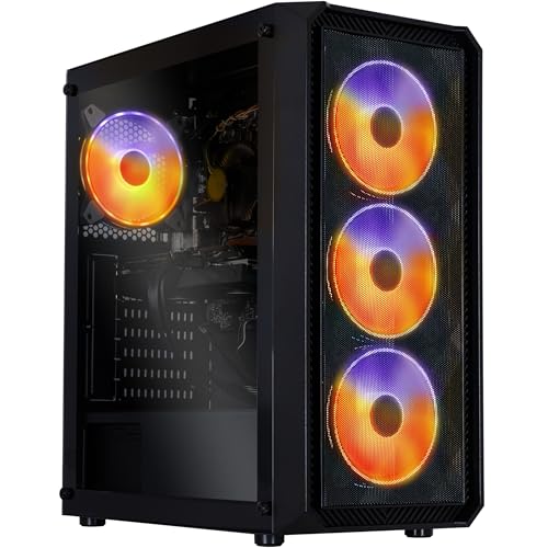 SMX® Battlestation M1A Gaming-PC Desktop | Intel Core i5-12400F | GeForce RTX 4060 | 32 GB RAM DDR4 3200 MHz | 1TB SSD M.2 | ARGB-LED-Beleuchtung | Windows 11 Home von SILVER MONKEY X