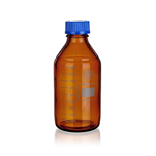 Simax 2070/H/250 GL45 Laborflasche, bernsteinfarben, 250 ml Inhalt, 10 Stück von SIMAX