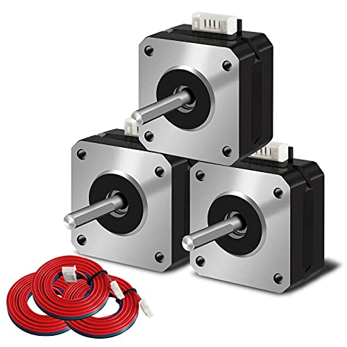 SIMAX3D Nema 17 Schrittmotor 3 Stück 42x23mm 0,7A-4.23V 2 Phase 4-Drähte 1,8 Grad mit 39,3-Zoll-Kabel für Creality CR-10 10S Ender 3 3D-Drucker/CNC-Extruder und Y-Achse SIMAX3D Nema 17 Schrittmotor 3 Stück 42x23mm 0,7A-4.23V 2 Phase 4-Drähte 1,8 Grad mit 39,3-Zoll-Kabel für Creality CR-10 10S Ender 3 3D-Drucker/CNC-Extruder und Y-Achse von SIMAX3D