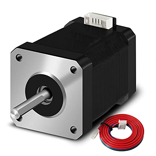 SIMAX3D Nema 17 Schrittmotor 42-48 Pancake (1 Stück/Pack) 1,5 A-3,8 V 2 Phasen 4 Drähte 1,8 Grad mit 1 Meter Kabel für Creality CR-10 10S Ender 3 3D-Drucker/CNC-Extruder und Y-Achse von SIMAX3D