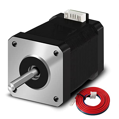 SIMAX3D Nema 17 Schrittmotor 42-60 Pancake (1 Stück/Pack) 1,5 A-3,8 V 2 Phasen 4 Drähte 1,8 Grad mit 1 Meter Kabel für Creality CR-10 10S Ender 3 3D-Drucker/CNC-Extruder und Y-Achse von SIMAX3D
