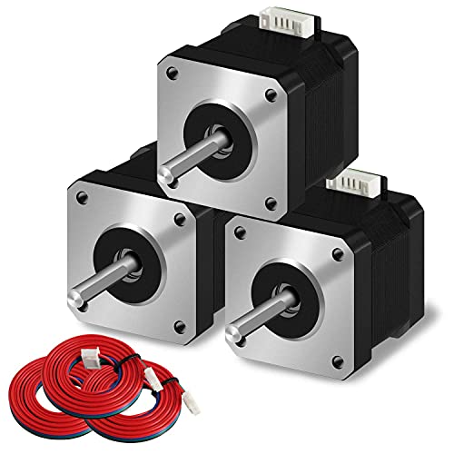 SIMAX3D Nema 17 Schrittmotor set(3 Stück) 42x38mm 1,5A 2 Phase 4-Drähte 1,8 Grad mit 39,3-Zoll-Kabel für Creality CR-10 10S Ender 3 3D-Drucker/CNC-Extruder und Y-Achse von SIMAX3D