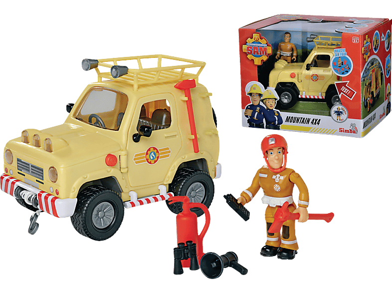 SIMBA TOYS Sam 4x4 Geländewagen mit Figur Spielzeugauto Mehrfarbig von SIMBA TOYS
