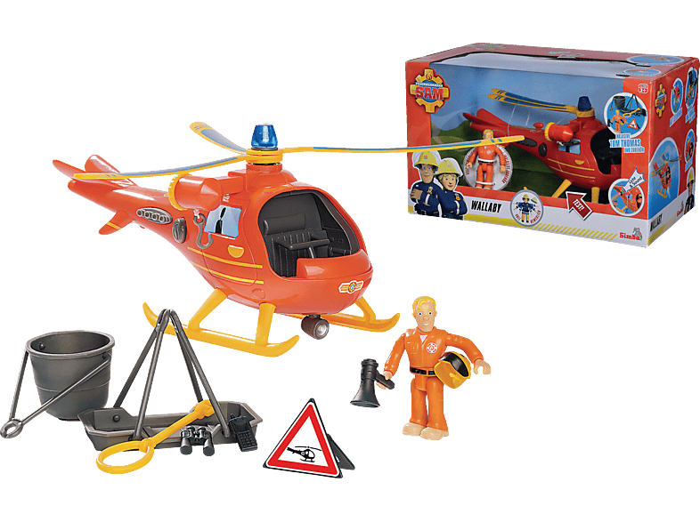 SIMBA TOYS Sam Hubschrauber Wallaby mit Figur Spielzeughubschrauber Mehrfarbig von SIMBA TOYS