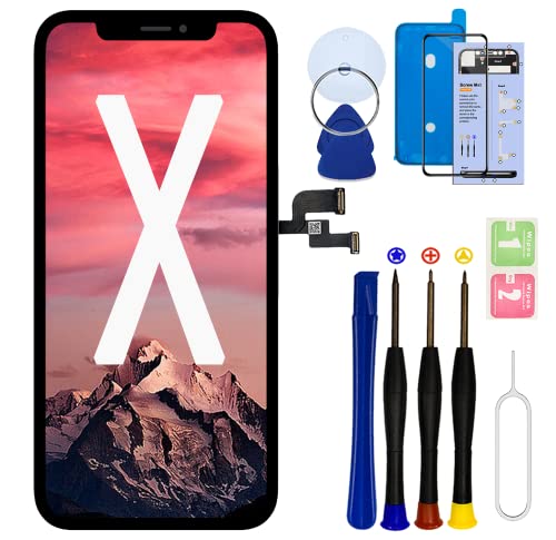 SIMDOG Ersatzbildschirm für iPhone X 10, 14 cm (5,8 Zoll), 3D-Touch- und LCD-Display-Digitalisierer, kompatibel mit A1865, A1901, A1902, mit kompletten Reparaturwerkzeugen und Displayschutzfolie. (5,8 von SIMDOG