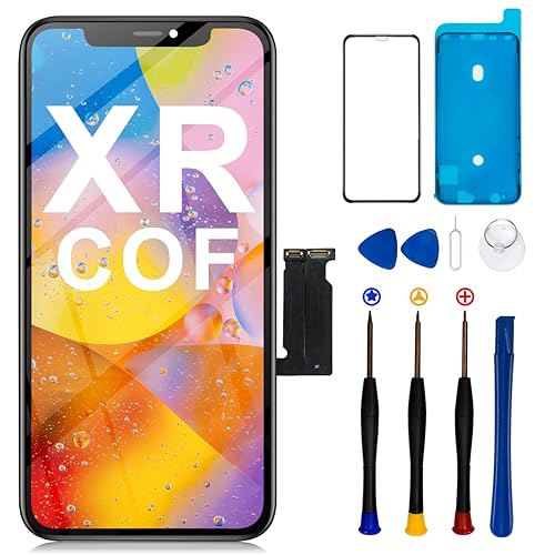 SIMDOG Ersatz-Set für iPhone XR Display COF Full HD LCD Display 6,1 Zoll (Modell A1984, A2105, A2106, A2108) 3D Touch Display Digitizer Rahmen mit Reparaturwerkzeug von SIMDOG