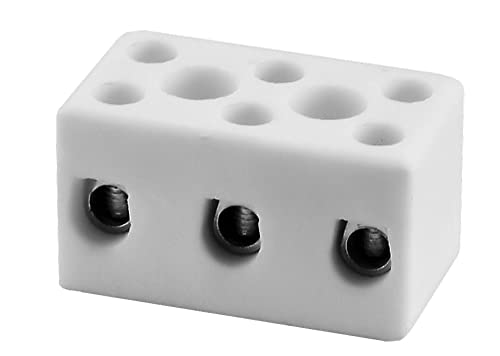 SIMET Porzellan-Klemmblock CPO-15A-3P weiß von SIMET