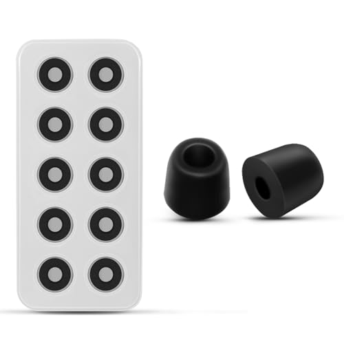 SIMOLIO Memory Foam-Ohrhörer mit akustischer Isolierung (Schwarz, 5 Paar, kleine Größe) von SIMOLIO
