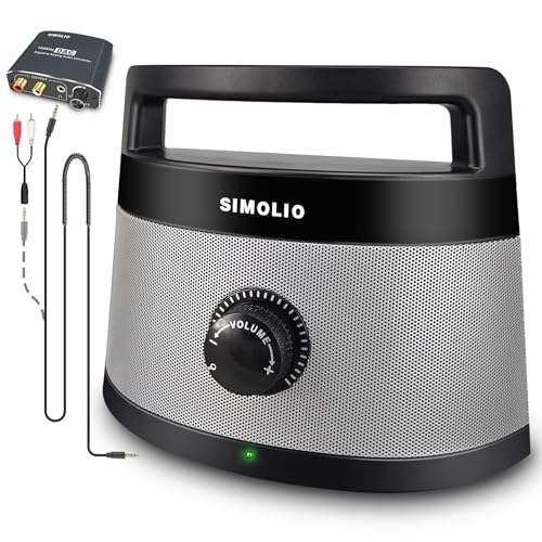 SIMOLIO TV Lautsprecher mit 5,5m Kabel, Lautsprecher für Fernseher kompatibel mit Digital Optical, RCA, 3,5 mm AUX-Buchse, Personal TV Soundbar mit Tonregler für Senioren SM961 von SIMOLIO