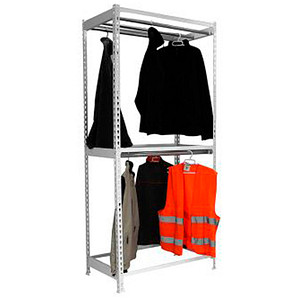 Simonrack Garderobenregal SIMONCLOTHING DOUBLE 8425437092879 grau 90,0 x 75,0 x 300,0 cm von SIMONRACK