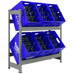 Simonrack Getränkekistenregal KIT SIMONBOTTLE 2 GRIS 330100024101032 grau 100,0 x 30,0 x 100,0 cm von SIMONRACK