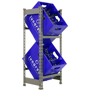 Simonrack Getränkekistenregal KIT SIMONBOTTLE 2 GRIS 330100024104032 grau 40,0 x 30,0 x 100,0 cm von SIMONRACK