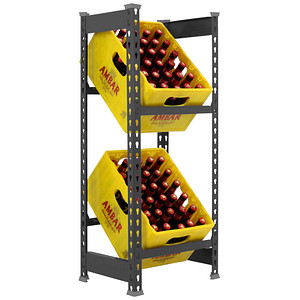 Simonrack Getränkekistenregal SIMONBOTTLE 2 8425437129599 anthrazit 40,0 x 30,0 x 100,0 cm von SIMONRACK