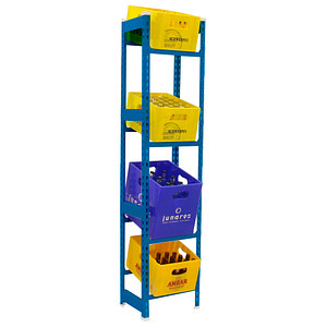 Simonrack Getränkekistenregal SIMONBOTTLE 4 8425437119491 blau 40,0 x 30,0 x 200,0 cm von SIMONRACK