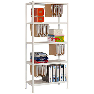 Simonrack Schwerlastregal FILECLICK MINI 5 8435104939383 weiß 80,0 x 36,0 x 180,0 cm von SIMONRACK