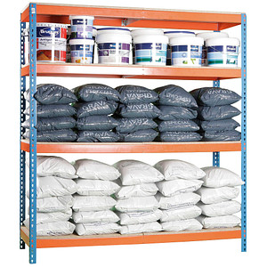 Simonrack Schwerlastregal SIMONFORTE CHIPBOARD 8435104921210 blau, orange 150,0 x 45,0 x 200,0 cm von SIMONRACK