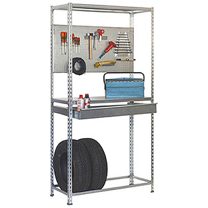 Simonrack Werkbank KIT SIMONRACING BOX PLUS 3/400 verzinkt 1 Schublade 100,0 x 40,0 x 200,0 cm von SIMONRACK