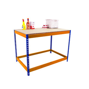 Simonrack Werkbank SIMONWORK BASIC 1 orange, blau 120,0 x 60,0 x 90,0 cm von SIMONRACK