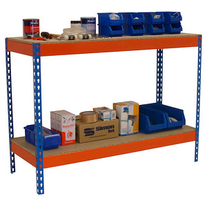 Simonrack Werkbank SIMONWORK BASIC 2 orange, blau 120,0 x 75,0 x 90,0 cm von SIMONRACK