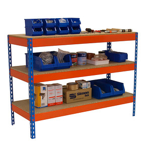 Simonrack Werkbank SIMONWORK BASIC 3 orange, blau 120,0 x 90,0 x 90,0 cm von SIMONRACK