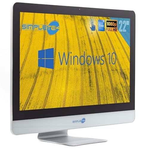 All-in-One AiO Touchscreen 22 Zoll Full HD Core i5 2500T 2,3 GHz Win 10 Pro | 16 GB RAM SSD 240 GB + 120 GB | Webcam Touchscreen interne Lautsprecher + kabellose Maus und Tastatur | Businesscomputer von SIMPLETEK