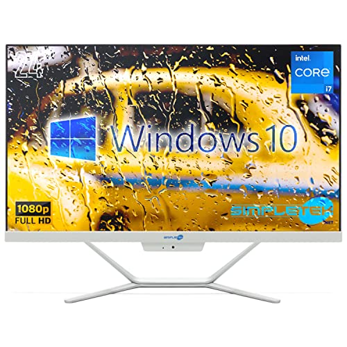 All in One Core i7 Windows 10 Pro 24 Zoll FHD | 16 GB RAM SSD 240 GB | Integrierte Webcam WiFi5 | Computer Desktop Fixo Aio Büro Home Schule | Simpletek von SIMPLETEK