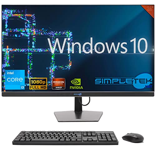 SIMPLETEK - All-in-One 24" FHD 60Hz Core i3 Windows 10 | Grafikkarte GTX1660 6GB | 16GB SSD RAM 4TB | Arbeit, Gaming von SIMPLETEK