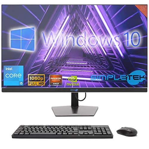 SIMPLETEK - All-in-One 24" FHD 60Hz Core i5 Windows 10 | Grafikkarte GTX1650 4GB | 16GB SSD RAM 2TB | Arbeit, Gaming von SIMPLETEK