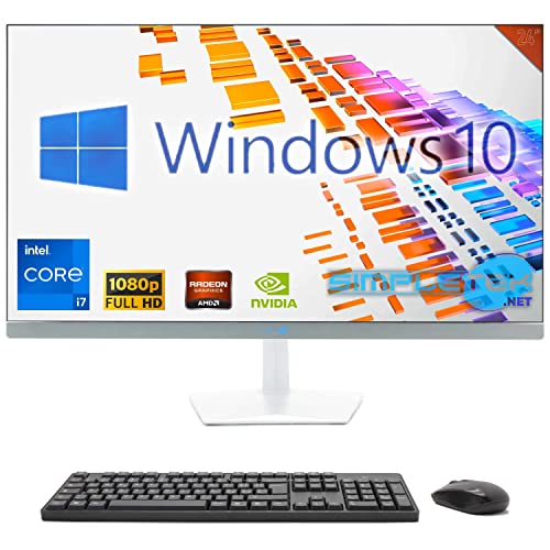 SIMPLETEK - All-in-One 24" FHD 60Hz Core i7 Windows 10 | Grafikkarte GTX1650 4GB | 16GB SSD RAM 2TB | Arbeit, Gaming von SIMPLETEK