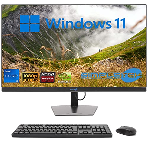SIMPLETEK - All-in-One 27" Display Curved Windows 11 | Core i7 12°Gen | Grafikkarte GT730 4GB | 16GB RAM DDR4 SSD 960GB | Arbeit, Gaming von SIMPLETEK