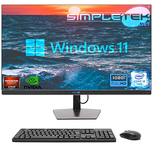 SIMPLETEK - All-in-One 27" FHD Core i5 Windows 11 Grafikkarte AMD RX550 4GB | 16GB RAM SSD 2TB | Leistungsstark und vielseitig, Arbeit und Unterhaltung von SIMPLETEK