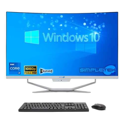 SIMPLETEK All-in-One AiO 27 Zoll FHD Curvo Windows 10 Core i7 bis 3,6 GHz 16 GB RAM SSD 240 GB HDD 2 TB + kabellose Maus inklusive Webcam PC Gaming Curved Streaming Home Arbeit Computer für Jungen SIMPLETEK All-in-One AiO 27 Zoll FHD Curvo Windows 10 Core i7 bis 3,6 GHz 16 GB RAM SSD 240 GB HDD 2 TB + kabellose Maus inklusive Webcam PC Gaming Curved Streaming Home Arbeit Computer für Jungen von SIMPLETEK