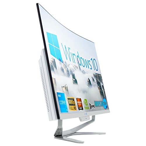 SIMPLETEK All in One Computer 27" Curved | Prozessor Intel i3 10 Gen | Grafikkarte GT710 1GB | Windows 10 | 16GB RAM 480GB SSD | Ideal für Arbeit, Grafik von SIMPLETEK