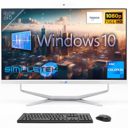 SIMPLETEK - All-in-One-Desktop-PC mit 24 Zoll Full HD Touchscreen | G530T - 8GB RAM und 240GB SSD | Windows 10 Pro und integrierte Webcam SIMPLETEK - All-in-One-Desktop-PC mit 24 Zoll Full HD Touchscreen | G530T - 8GB RAM und 240GB SSD | Windows 10 Pro und integrierte Webcam von SIMPLETEK