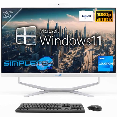 SIMPLETEK - All-in-One-Desktop-PC mit 24 Zoll Full HD Touchscreen | G530T - 8GB RAM und 240GB SSD | Windows 11 Pro und integrierte Webcam SIMPLETEK - All-in-One-Desktop-PC mit 24 Zoll Full HD Touchscreen | G530T - 8GB RAM und 240GB SSD | Windows 11 Pro und integrierte Webcam von SIMPLETEK