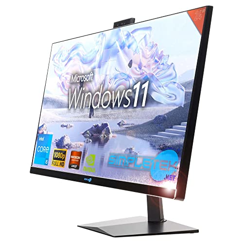 SIMPLETEK - All-in-One PC 24" FHD 60Hz Core i5 Fino 3,2GHz Windows 11 Pro | Grafikkarte RX550 4GB | 16GB RAM SSD 960GB von SIMPLETEK