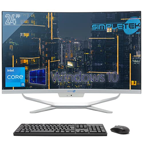 SIMPLETEK All-in-One PC 24 Zoll Full HD Curved Core i5 Bis zu 3,30 GHz Windows 10 Pro 16 GB RAM 240 GB + 2 TB Webcam 1080p WiFi5 BT HDMI Festcomputer Aio Home Schule Arbeit SIMPLETEK All-in-One PC 24 Zoll Full HD Curved Core i5 Bis zu 3,30 GHz Windows 10 Pro 16 GB RAM 240 GB + 2 TB Webcam 1080p WiFi5 BT HDMI Festcomputer Aio Home Schule Arbeit von SIMPLETEK